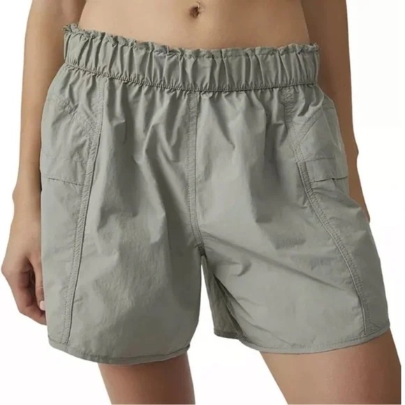 FP Movement by Free People Pants - NEW Free People Movement In The Wild Cargo Hiking Shorts Grey Olive Women's S